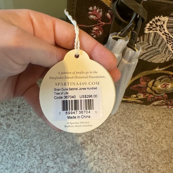 Spartina Siren Collection Dunes Satchel Jones Hundred Tree of Life - Picture 2 of 5